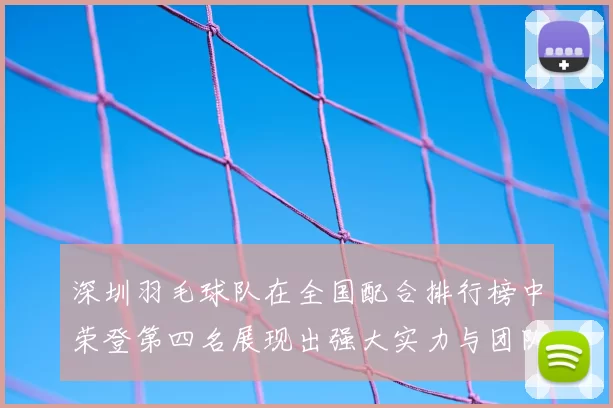 深圳羽毛球队在全国配合排行榜中荣登第四名展现出强大实力与团队合作精神
