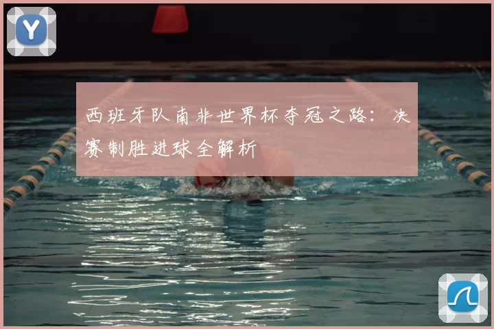 西班牙队南非世界杯夺冠之路:决赛制胜进球全解析